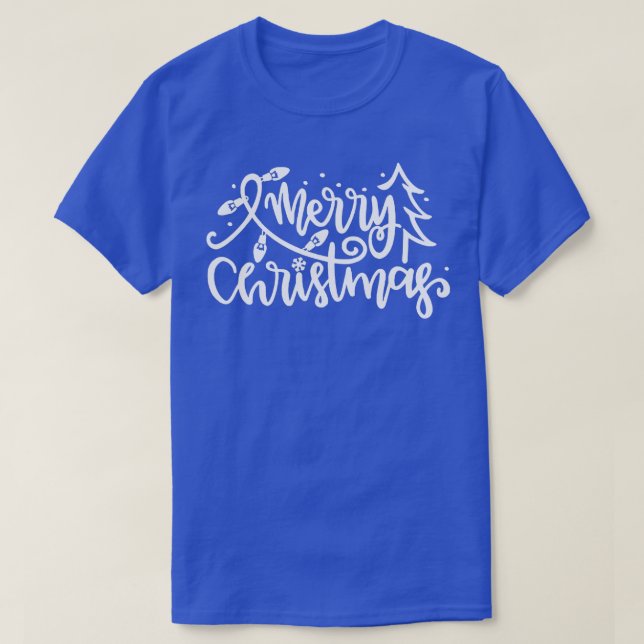 T-shirt Joyeux Pyjama Noël Lumières Noël (Design devant)