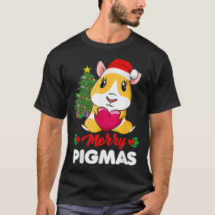 T-shirt Joyeux pyjama Pigmas Funny Guinée porc Noël San