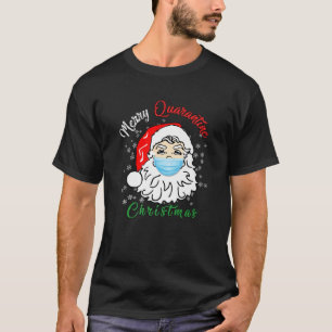 T-shirt Joyeux Quarantine Noël 2020 Dabbing Père Noël avec