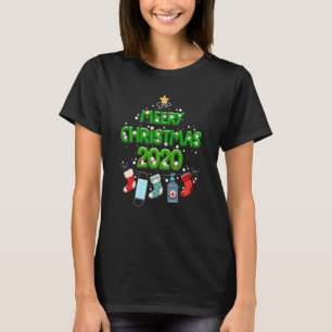 T-shirt Joyeux Quarantine Noël 2020 Pyjamas Famille Mat