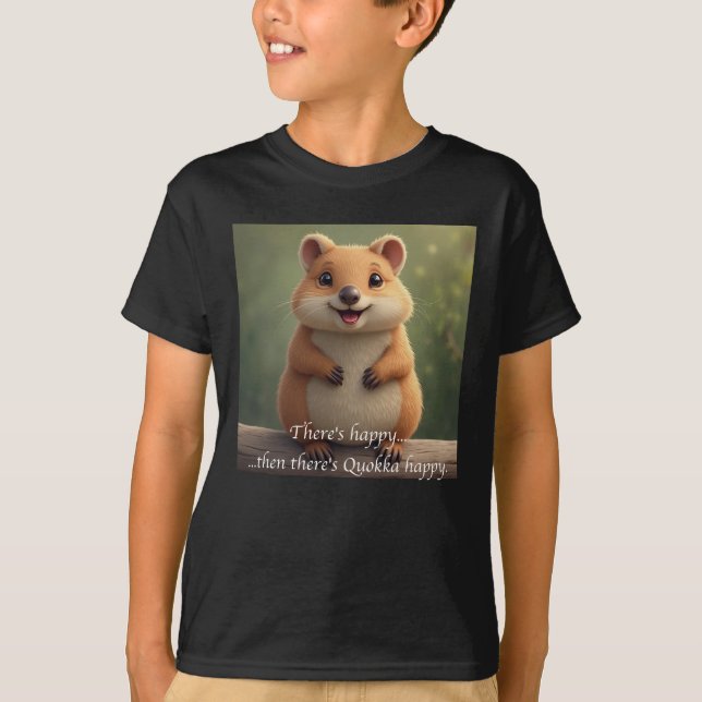 T-shirt Joyeux Quokka souriant (Devant)