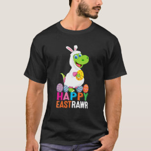T-shirt Joyeux Rawr Est T Rex Dinosaur Easter Bunny Egg Ki