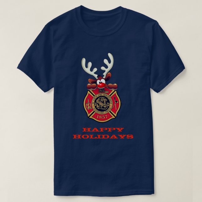 T-shirt Joyeux Reindeer St. Louis Fire Department (Design devant)
