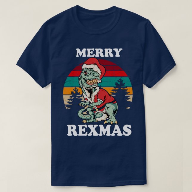 T-shirt Joyeux Rexmas Père Noël Trex Dino Toddler Boys (Design devant)