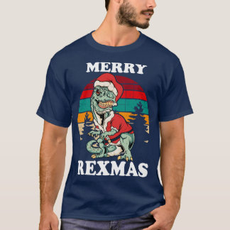 T-shirt Joyeux Rexmas Père Noël Trex Dino Toddler Boys