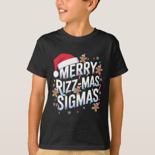T-shirt Joyeux Rizz Mas Sigmas Funny Alpha Noël Père Noël