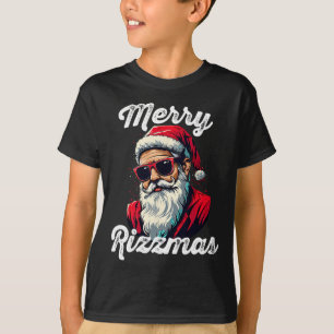 T-shirt Joyeux Rizzmas Funny Père Noël White Elephant Cade