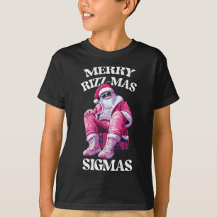 T-shirt Joyeux Rizzmas Sigmas Père Noël Rizzler Jeunes Ado