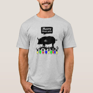 T-shirt Joyeux Rose-Mas-Noir