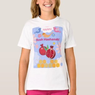 T-shirt Joyeux Rosh Hashanah Juif Nouvel An Modèle Floral