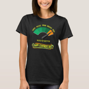 T-shirt Joyeux Saint Patrick's Day Irish Buzz O Meter Grap