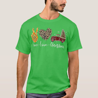 T-shirt Joyeux sapin de Noël Buffalo Chariot rouge plaqué