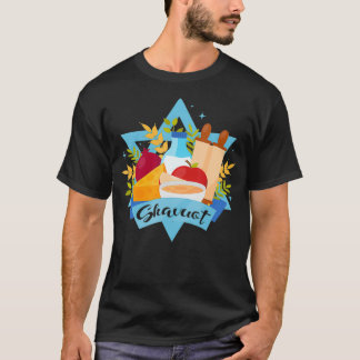 T-shirt Joyeux Shavuot juive Célébration du judaïsme hébre