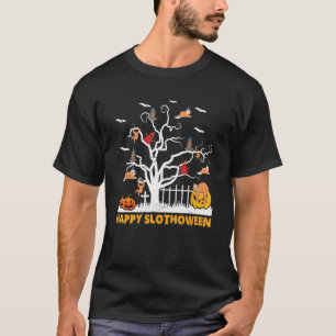 T-shirt Joyeux Slothoween Halloween Sloth Tree Éffrayant S