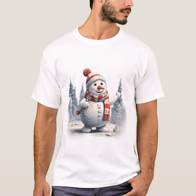 T-shirt Joyeux Snowman Giggles Tee (Devant)