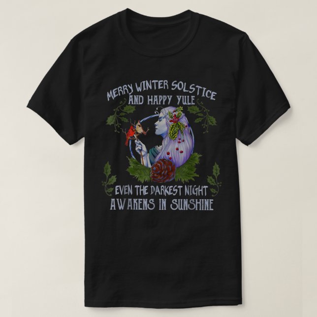 T-shirt Joyeux Solstice D'Hiver Et Joyeux Yule (Design devant)