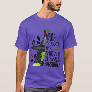 T-shirt Joyeux solstice d'hiver, sale chrétien chanceux