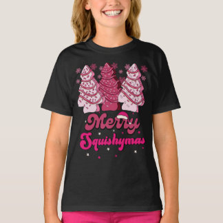 T-shirt Joyeux Squishymas Pink Xmas Arbres