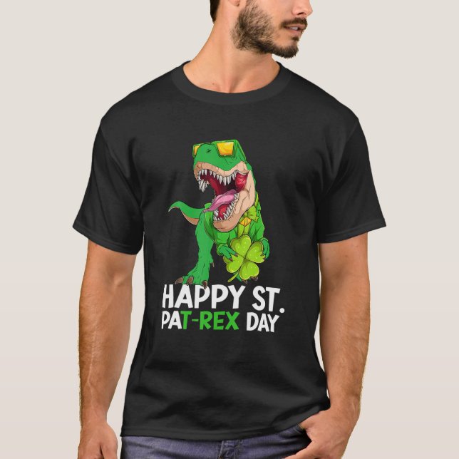 T-shirt Joyeux St PARex Dinosaur Saint Patrick pour Bo (Devant)