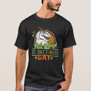 T-shirt Joyeux St Pat-Rex Day Dinosaur St Patrick Dinosaur