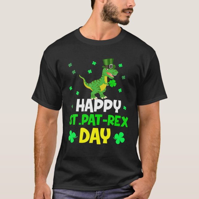 T-shirt Joyeux St. Pat Rex Day Dinosaur St. Patrick's Day (Devant)