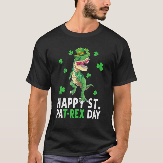 T-shirt Joyeux St Pat T Rex Saint Patrick's Day Dinosaur B (Devant)