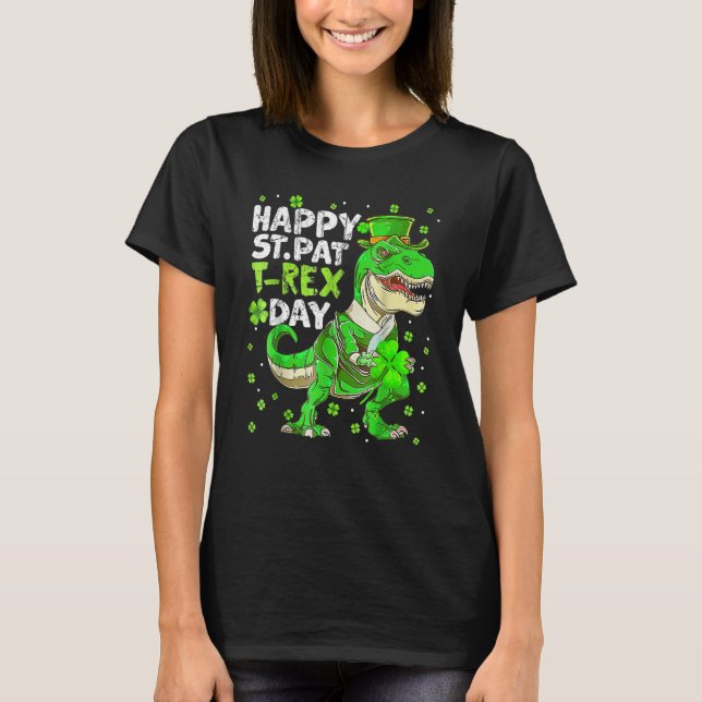 T-shirt Joyeux St Pat Trex Day Dinosaur Jour de la Saint P (Devant)
