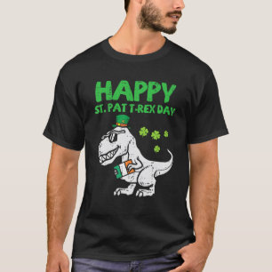 T-shirt Joyeux St Pat Trex Day S Irlandais Dino Saurus Tre