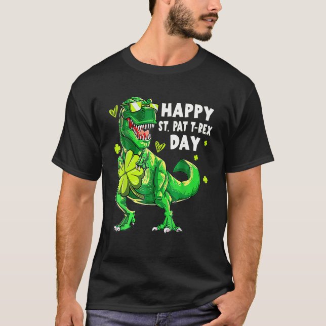 T-shirt Joyeux St Pat Trex Day St Patrick Day Dinosaur (Devant)