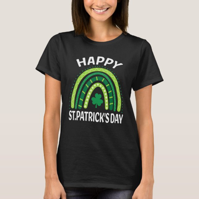 T-shirt Joyeux St Patrcik S Day Funny Rainbow Clover Lover (Devant)
