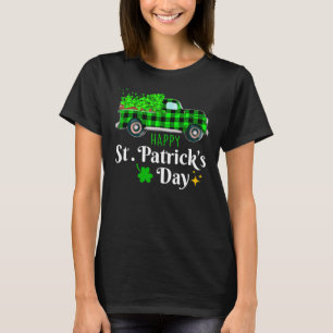 T-shirt Joyeux St Patrick's Day 2021 Camion Buffalo Plaid