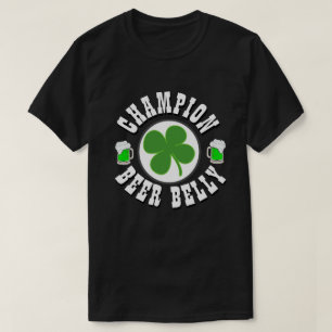 T-shirt Joyeux St Patrick's Day CHAMPION BEER BELLY