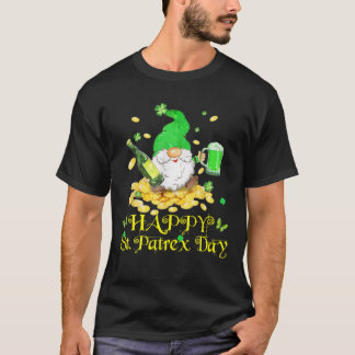 T-shirt Joyeux St. Patrick's Day Gnomes Manger Boire Abeil