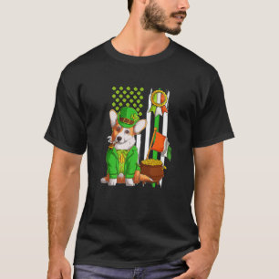 T-shirt Joyeux St Patrick's Day Irlandais Corgi Chien à Le