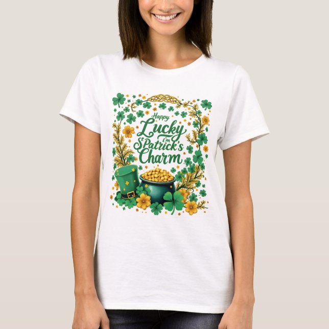 T-shirt Joyeux St. Patricks Day Shamrock Irish Saint Patri (Devant)