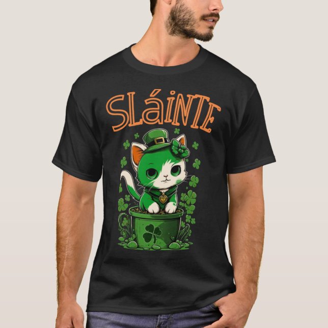 T-shirt Joyeux St Patrick's Day Slainte Irish Gaelic Toast (Devant)