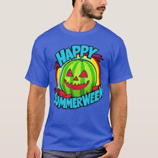 T-shirt Joyeux Summerween Été Pastèque Jackolantern Ha