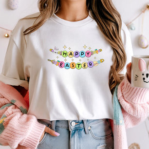 T-shirt Joyeux Tee d'amitié de Pâques; mignon bracelet de