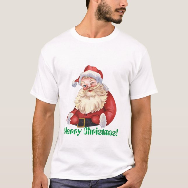T-shirt Joyeux texte de Noël imprimé Ho ho ho Jingle Bells (Devant)