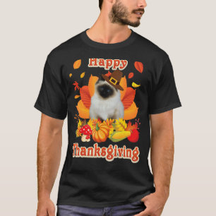 T-shirt Joyeux Thanksgiving Chat Birman Je Suis Reconnaiss
