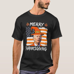 T-shirt Joyeux Thanksgiving Drôle Joe Biden Confus Happy