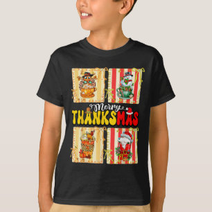 T-shirt Joyeux Thanksmas Citrouille Sce Latte Café Thanksg