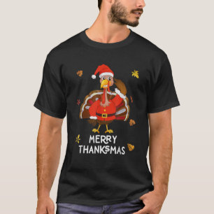T-shirt Joyeux Thanksmas Thanksgiving Turkey Joyeux Christ