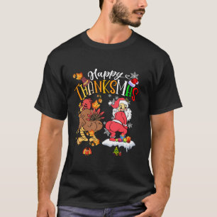 T-shirt Joyeux Thanksmas Turquie Père Noël Thanksgiving Ch