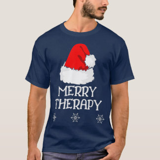 T-shirt Joyeux Thérapie Noël Physique ou Professionnel