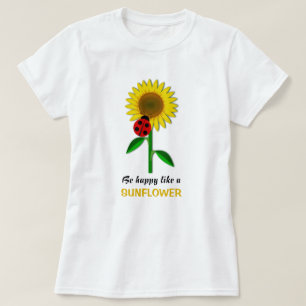 T-shirt Joyeux tournesol Fleur Jaune été