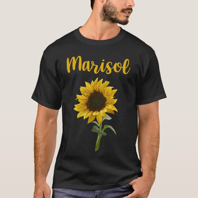 T-shirt Joyeux tournesol - Nom du marisol (Devant)