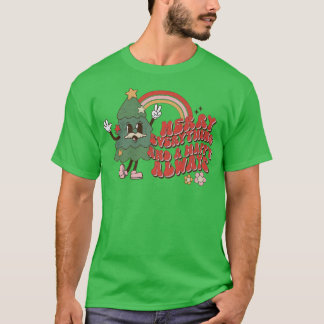 T-shirt Joyeux Tout Et Un Joyeux Christ Arc-En-Ciel Toujou