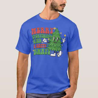 T-shirt Joyeux tout et un joyeux Noël toujours rétro