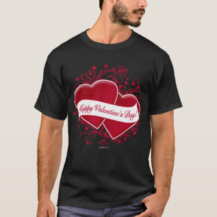 T-shirt Joyeux Valentine ! Red Hearts